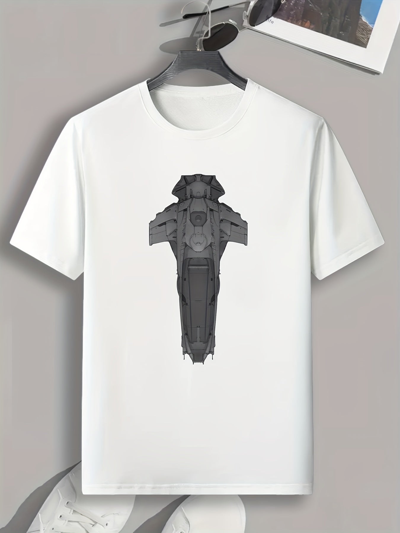 Boat Print Men's Graphic T shirt Casual Comfy Tees For Summer