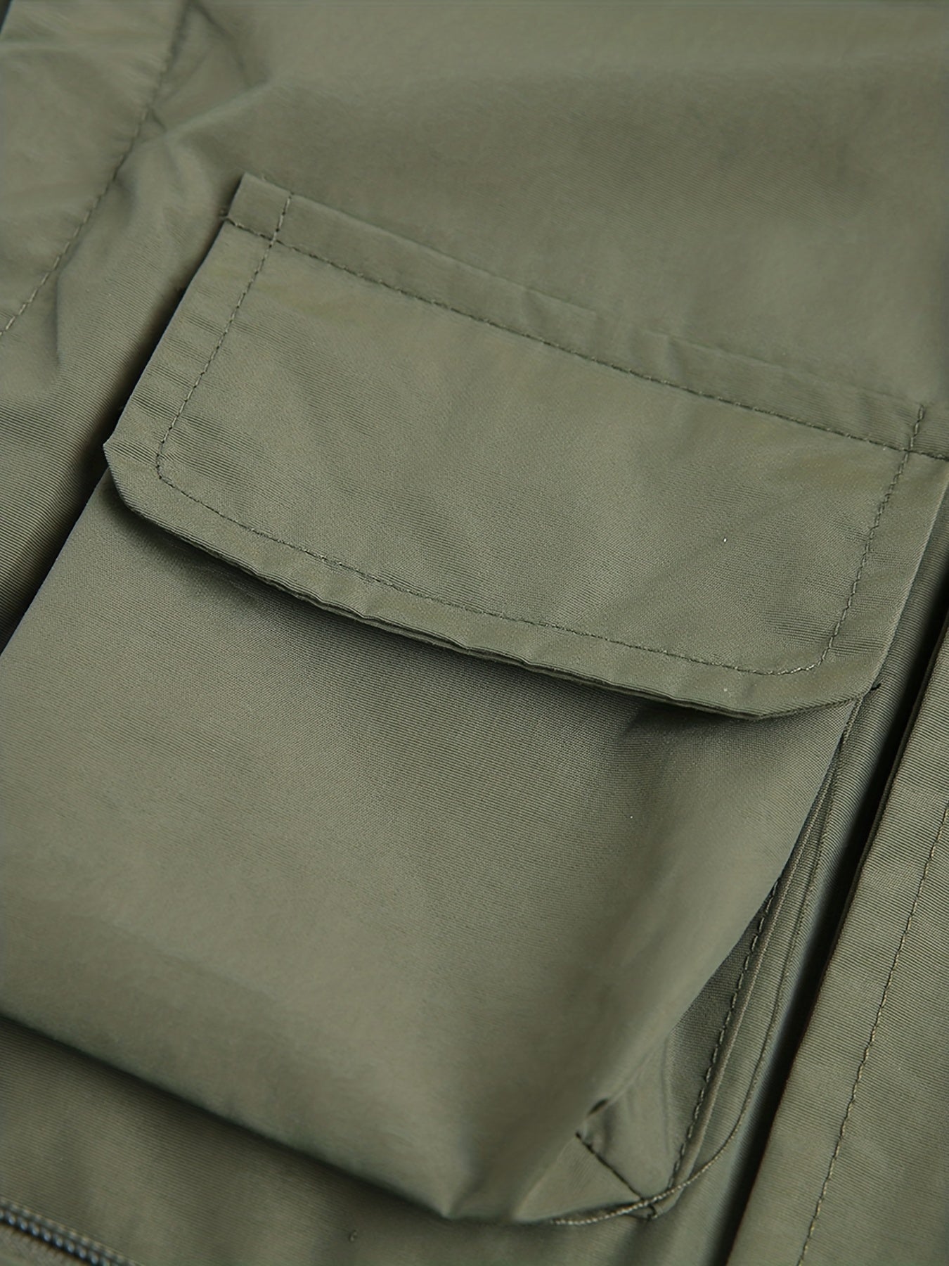 Men's Zipper Pockets Cargo Vest - Casual Stand Collar Outwear