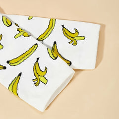 Banana Print Cotton Socks for Women