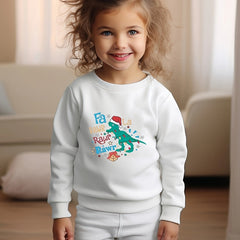 Christmas Dinosaur Pattern Sweatshirt for Toddlers