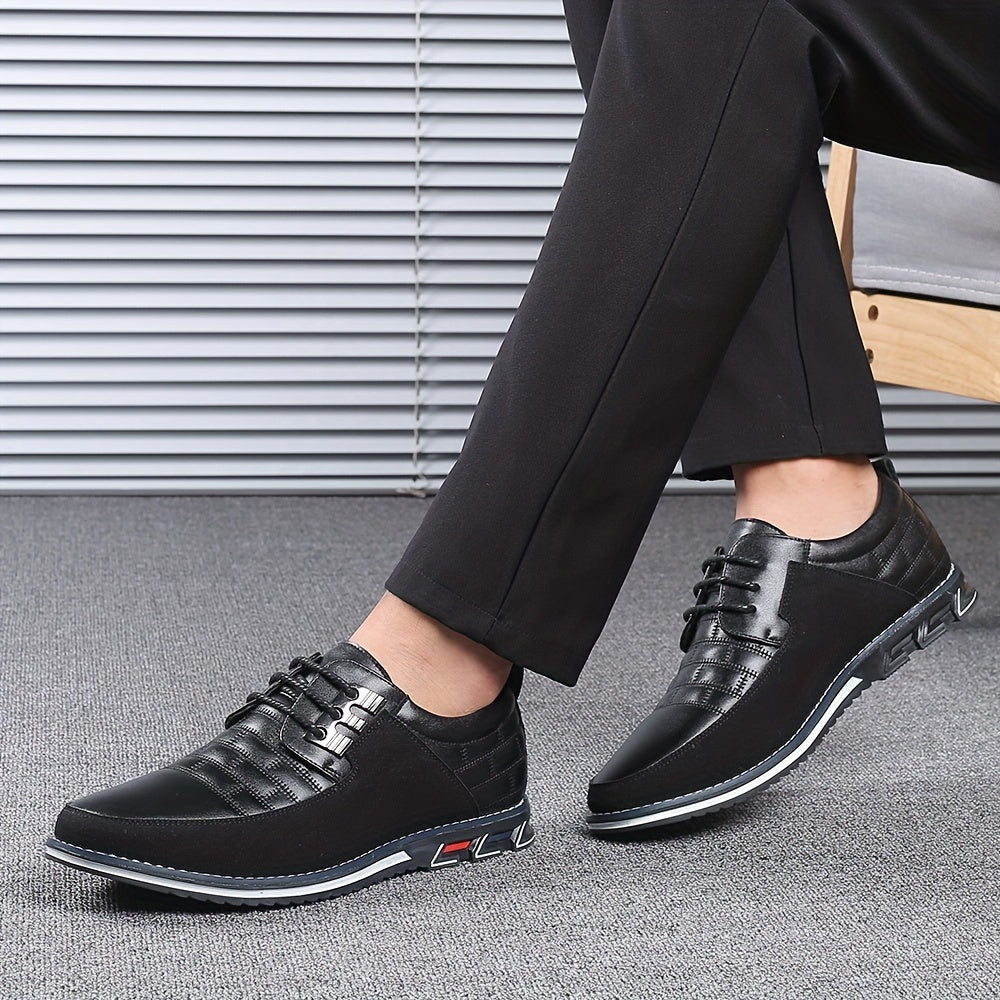 Men's Round Toe Lace Up Dress Shoes Non Slip Formal Shoes