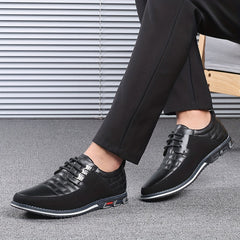 Men's Round Toe Lace Up Dress Shoes Non Slip Formal Shoes