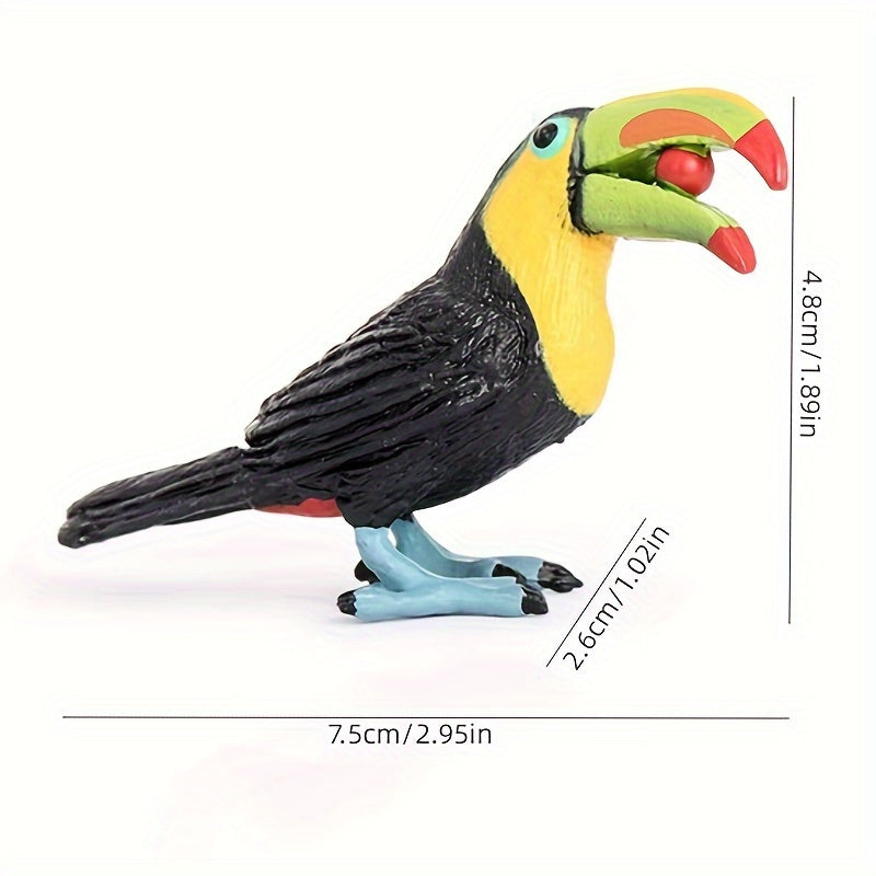 Simulated Wild Bird Animals Toucans Toy for Christmas and Year