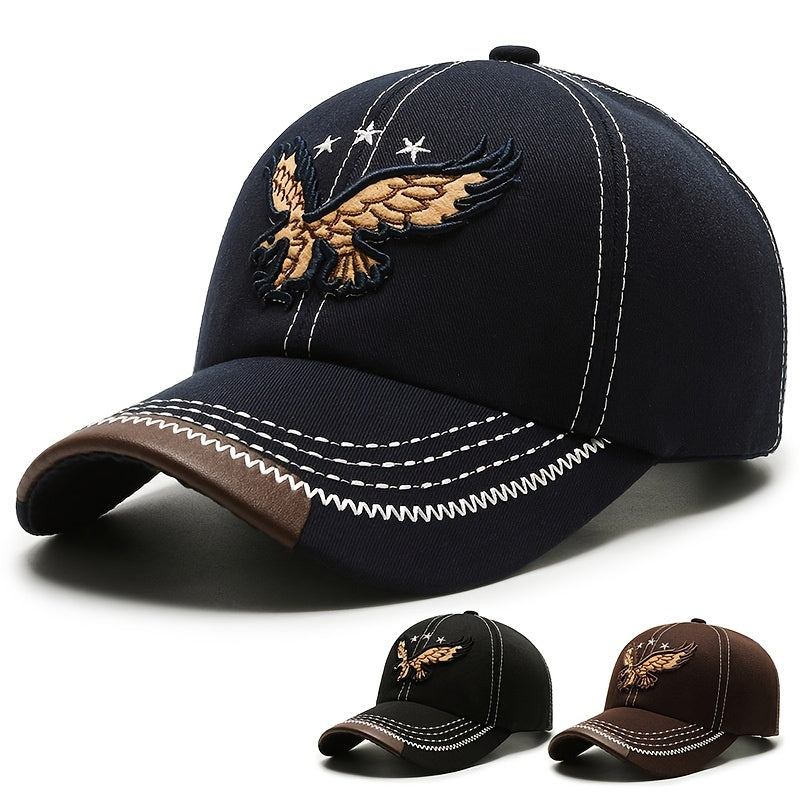 Kids Eagle Embroidered Baseball Cap Adjustable Sun Protection Hat