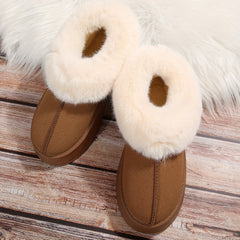 Fur Fleece Lined Thermal Plush Fall Snow Boots Winter Keep Warm