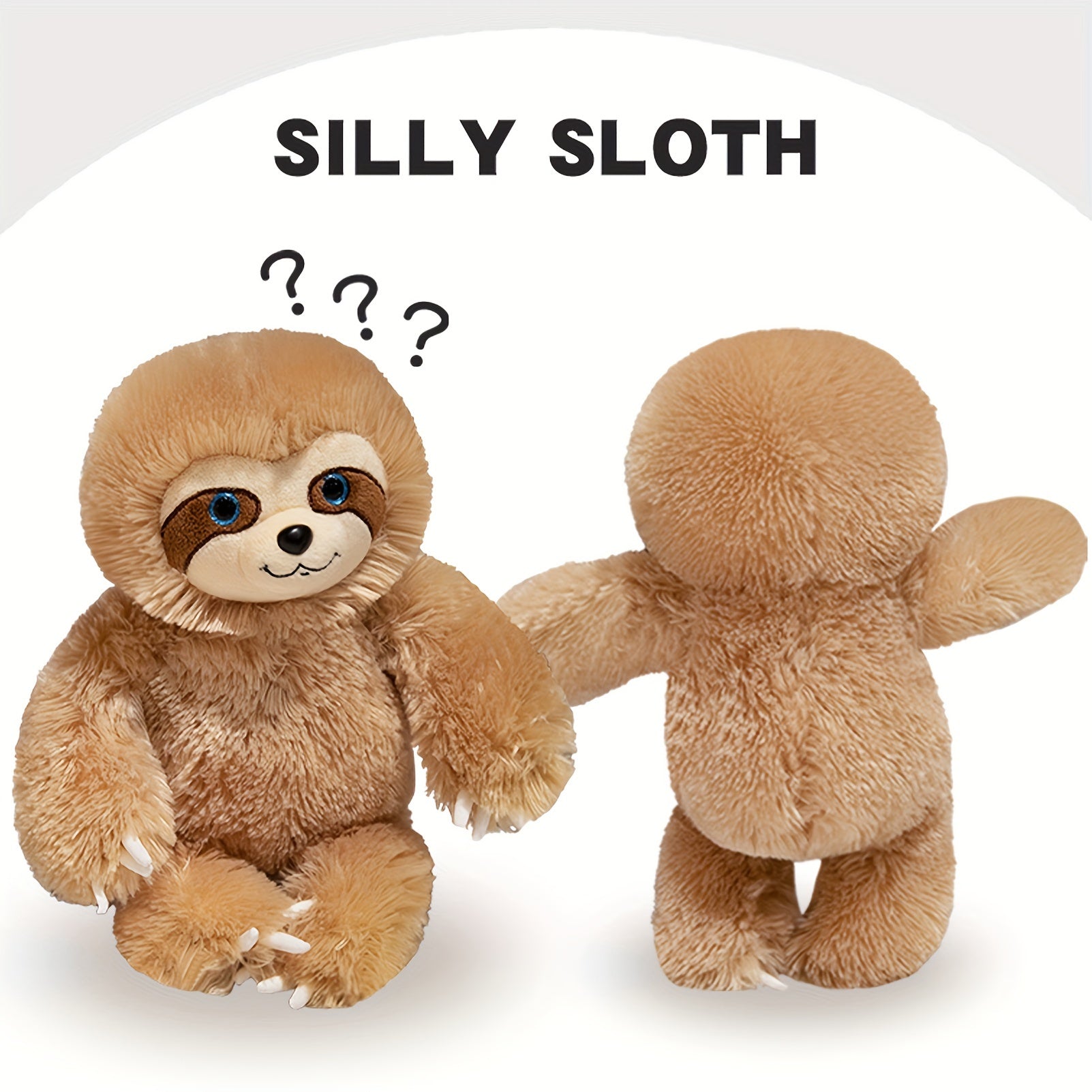 Large Soft Brown Sloth Plush Toy Stuffed Animal - Home Decor