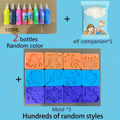 3D Ocean Elf DIY Watercolor Set Magic Water Elf Painting Mold Handi