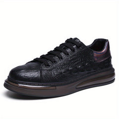 Crocodile Pattern Skate Shoes for Men Wear Resistant Sneakers