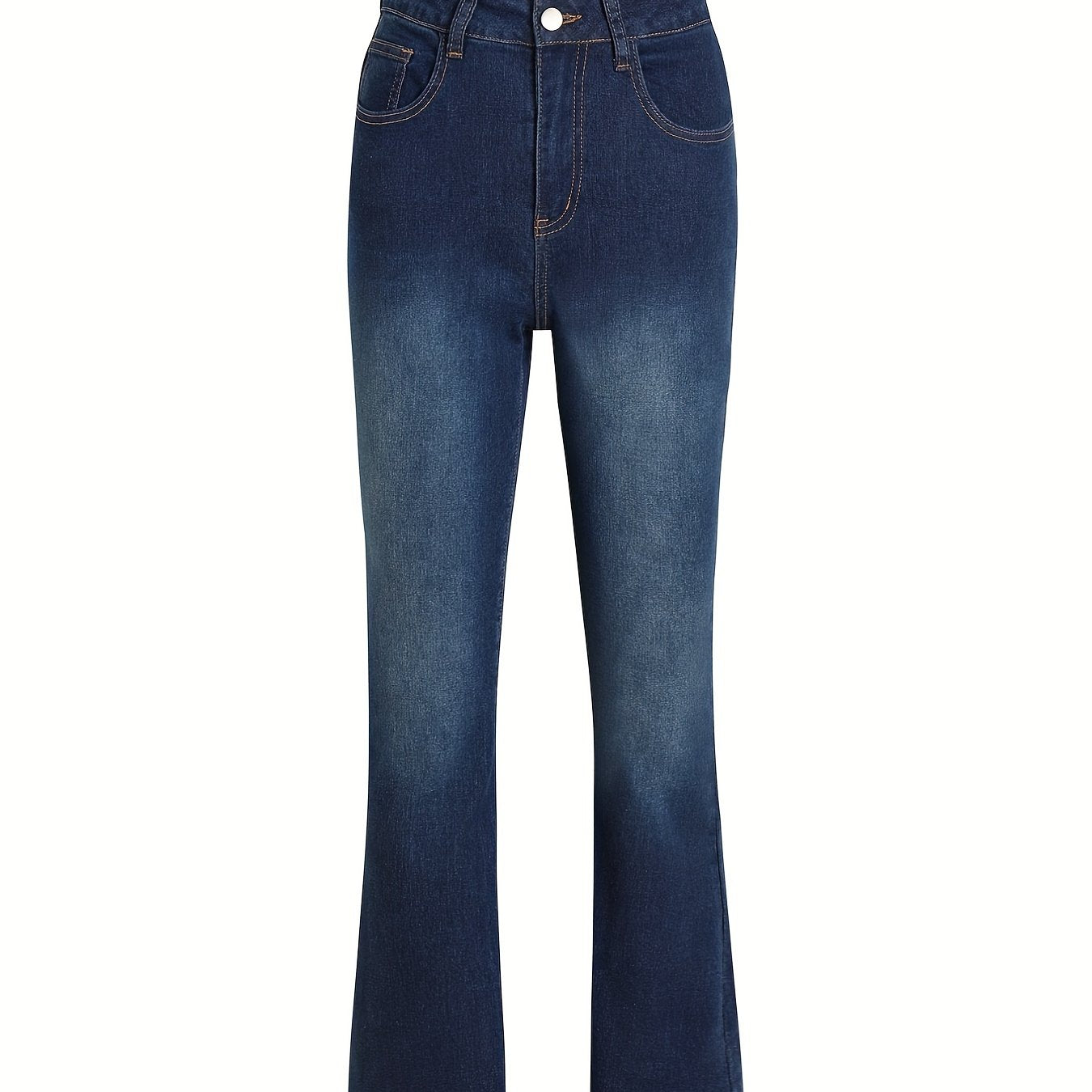 Dark Mid Stretch Flared Jeans Bootcut