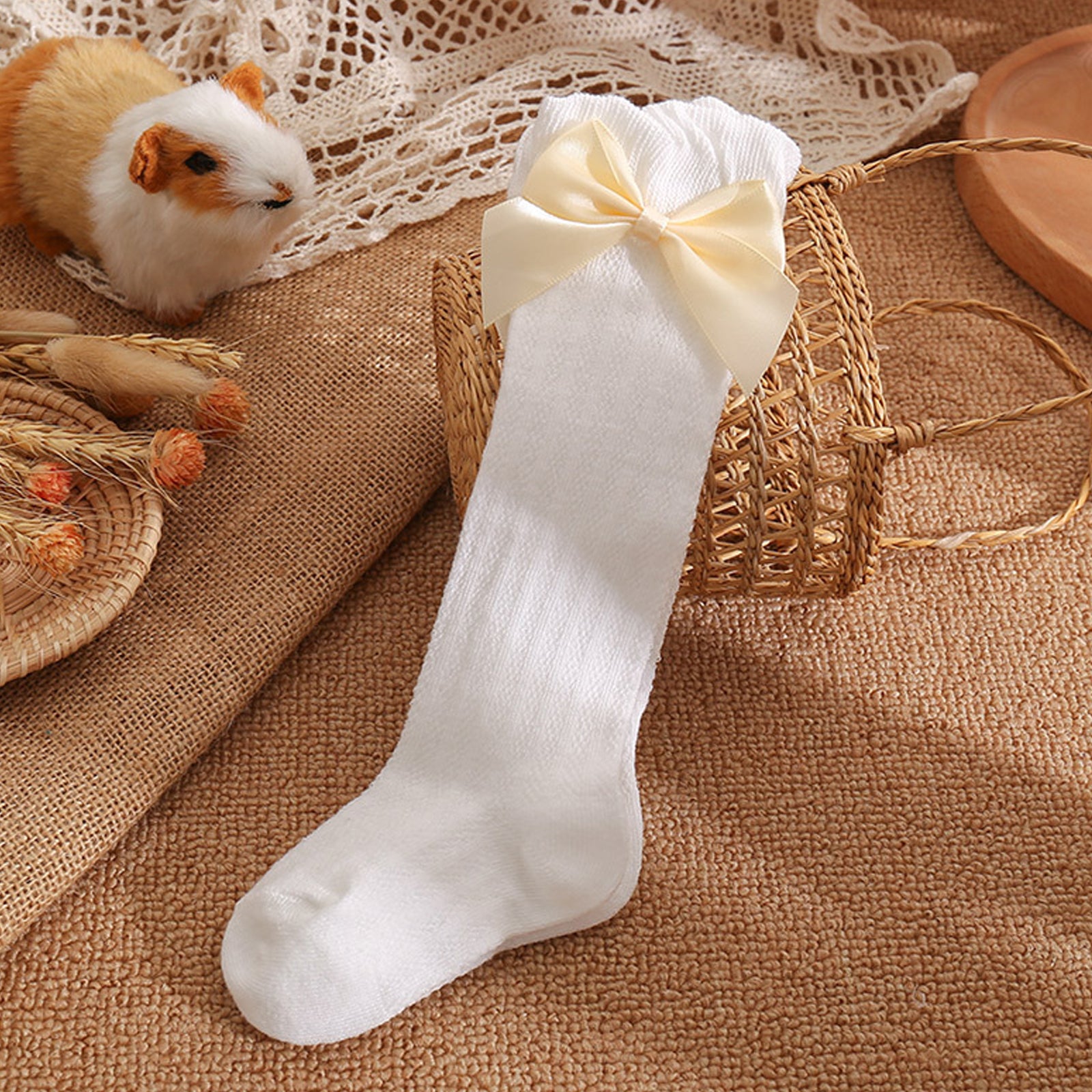 Cozy Bow Socks for Babies Toddlers Kids - Warm & Stylish