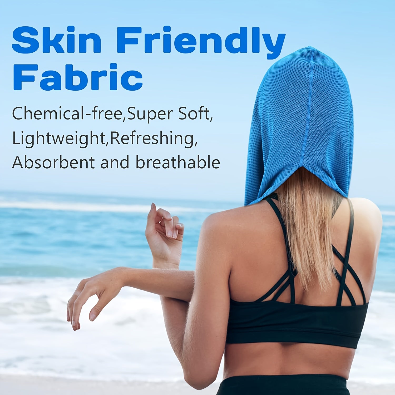 Cooling Hoodie Towel Absorbent Quick Drying Cooling Towels For Neck And Face