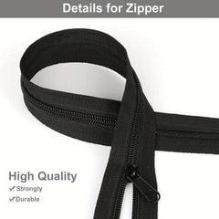 Bulk Nylon Coil Zipper By the Yards with 20pcs Sliders