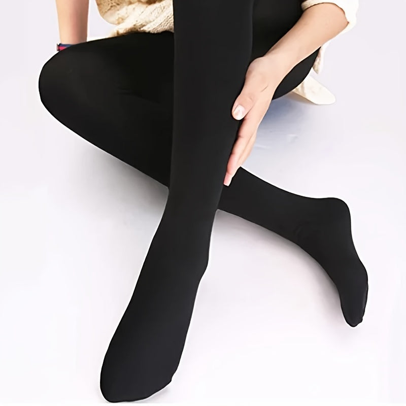 Plush Lined Thermal Pantyhose, Women's Stockings