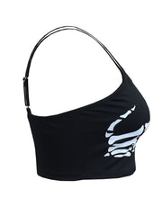Halloween Skeleton Print Sports Bra Medium Stretch Fitness Gym Bra