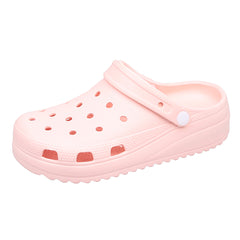 Women's Platform Clogs Hollow Out Non Slip Slide Shoes