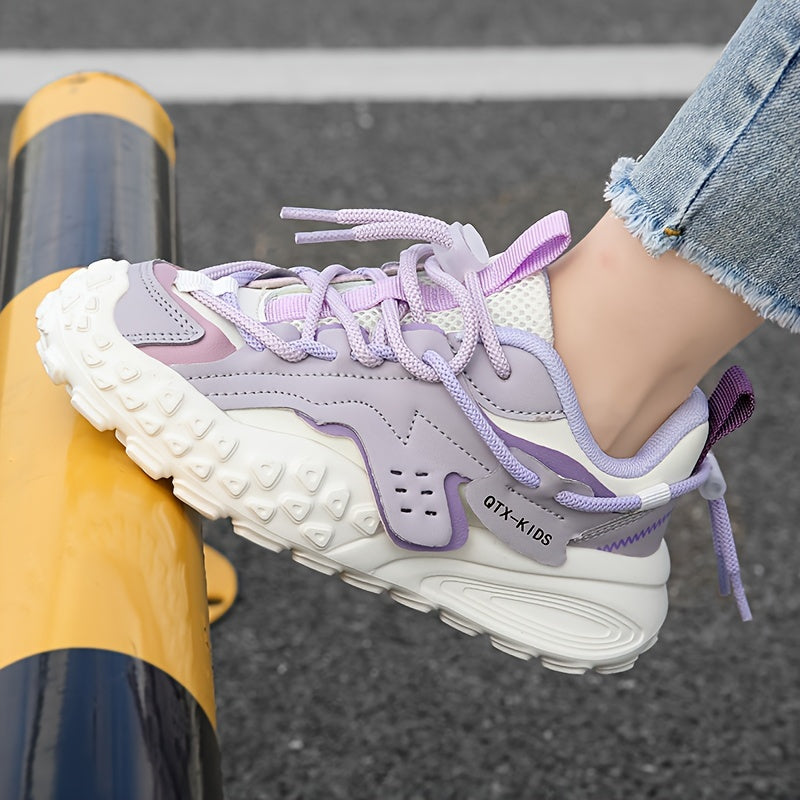 Girl's Chunky Shoes Comfy Soft Sole Sneakers For Kids