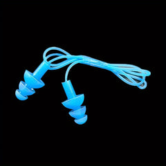 Silicone Soundproof Earplugs Waterproof Swimming With Lanyard