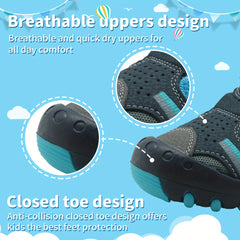 Boys' Striped Water Shoes Quick Dry Lightweight & Comfy