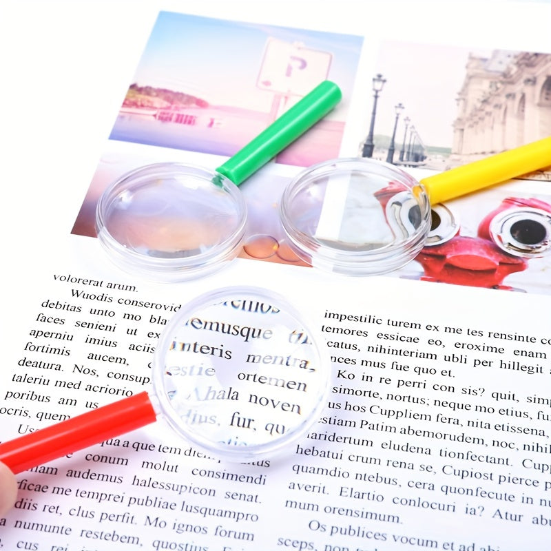 8pcs Colorful Plastic Magnifying Glasses for Kids Party Favors