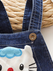 Baby Girls Cartoon Overalls Shorts for Summer