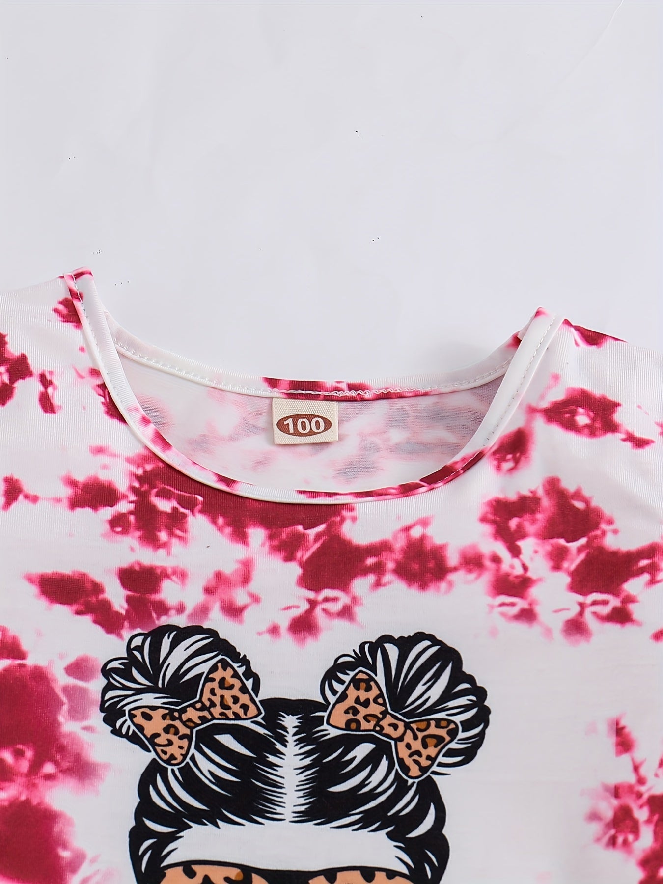 Summer Tie Dye Sunglasses Girl Print 2PCS Outfits