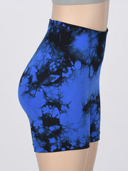 Tie Dye Seamless Yoga Shorts High Waist Butt Lifting