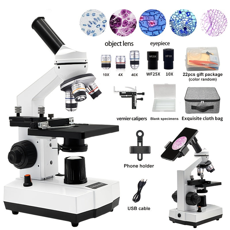 40X 1000X Professional Biological Compound Microscope