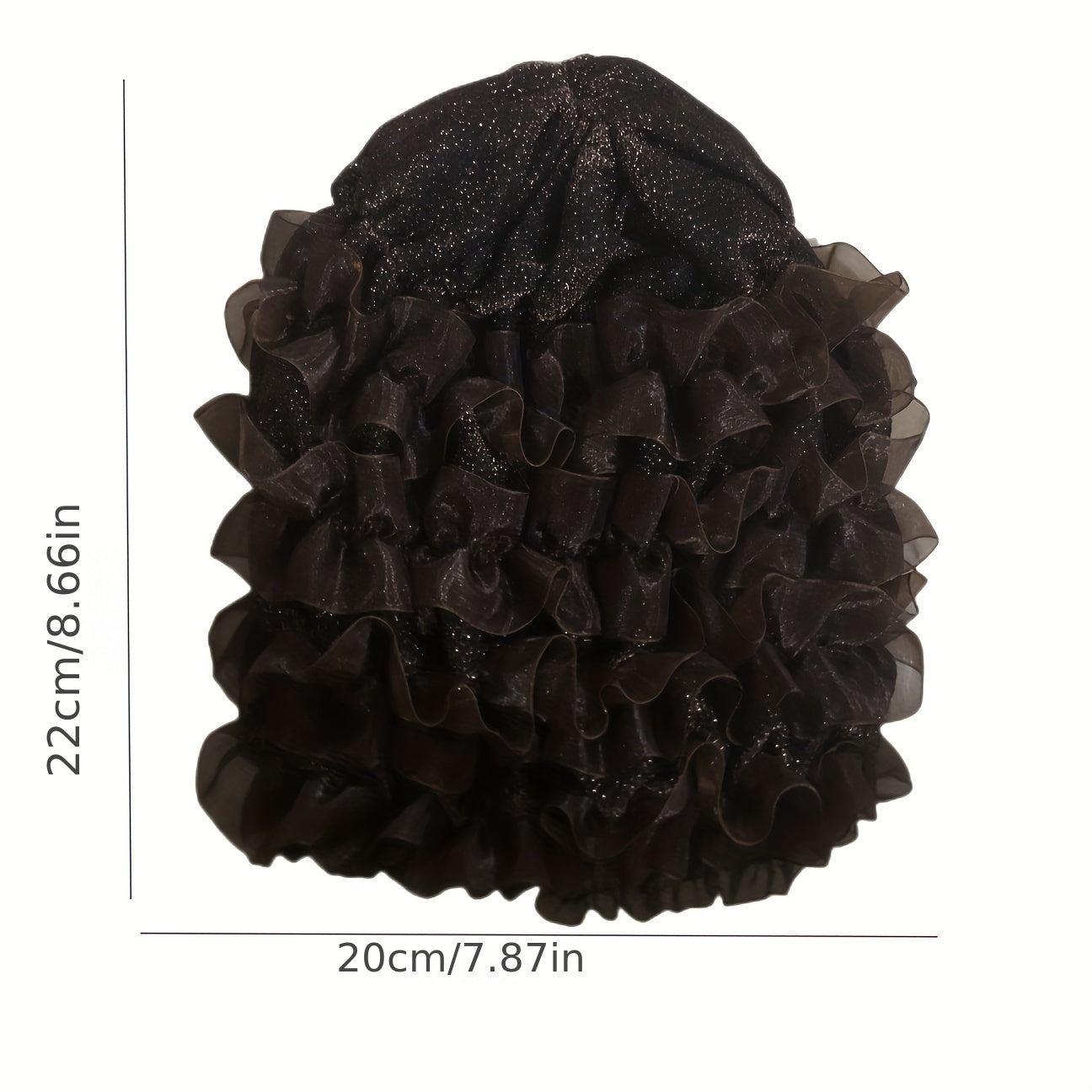 Lace Ruffles Beanie Turban Cap Casual Bonnet Solid Ramadan Beanie Cap