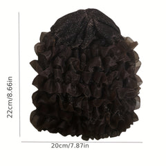 Lace Ruffles Beanie Turban Cap Casual Bonnet Solid Ramadan Beanie Cap
