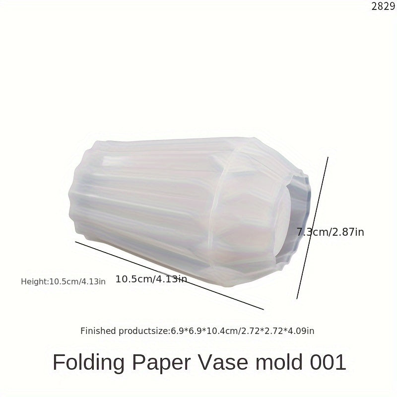DIY Faceted Vase Silicone Mold Geometric Origami Vase Pen Holder