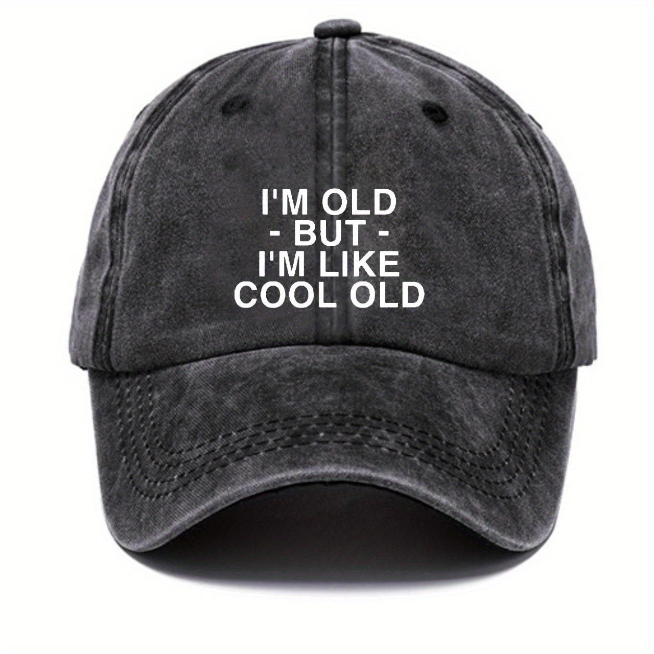 Funny Letter Print Distressed Baseball Cap