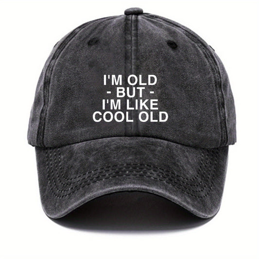 Funny Letter Print Distressed Baseball Cap