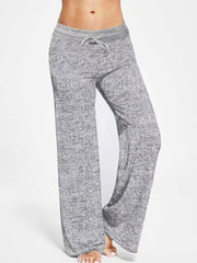 Solid Drawstring Straight Leg Pants Casual Loose Pants For Spring & Fall