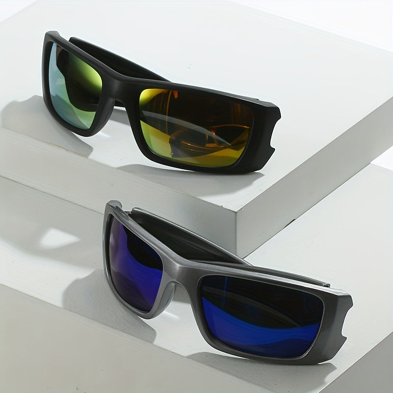 Square Lens Sports Sunglasses Retro Cycling Glasses