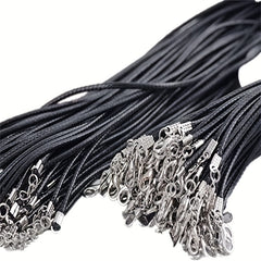 Bulk PU Leather String Necklace Rope DIY Jewelry Adjustable Braided Rope