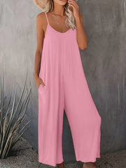 Ribbed Wide Leg Cami Jumpsuit