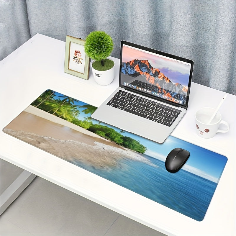 Extended XL Beachy Mousepad Desk Pad Large Rubber Mice Pads