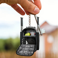 Mini Baseball Backpack Acrylic Keychain Pendant Decoration