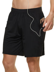 Men's Breathable Shorts with Pockets Drawstring Waist Loose Fit
