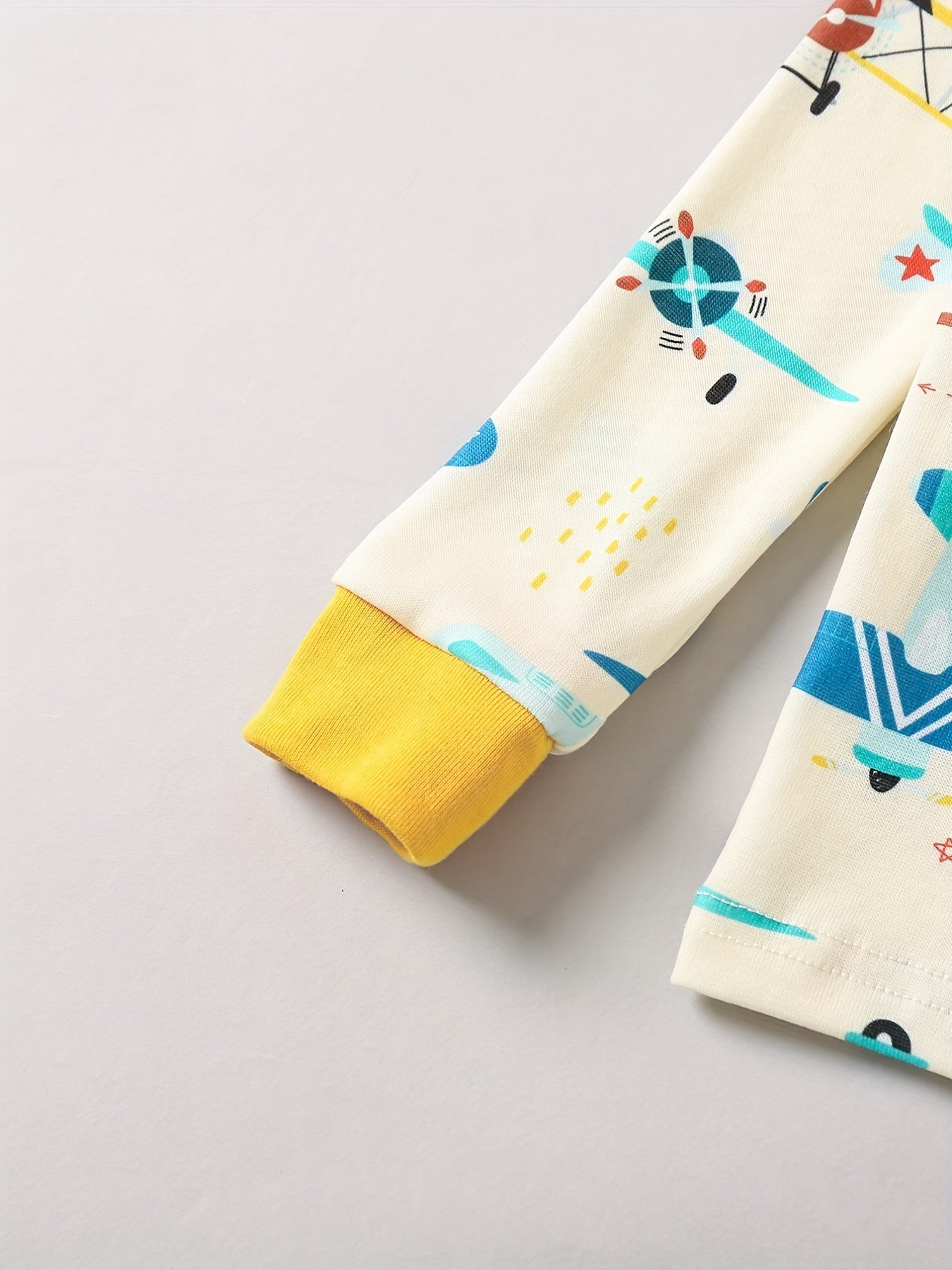 Kids 2pcs Airplane Print Pajama Set
