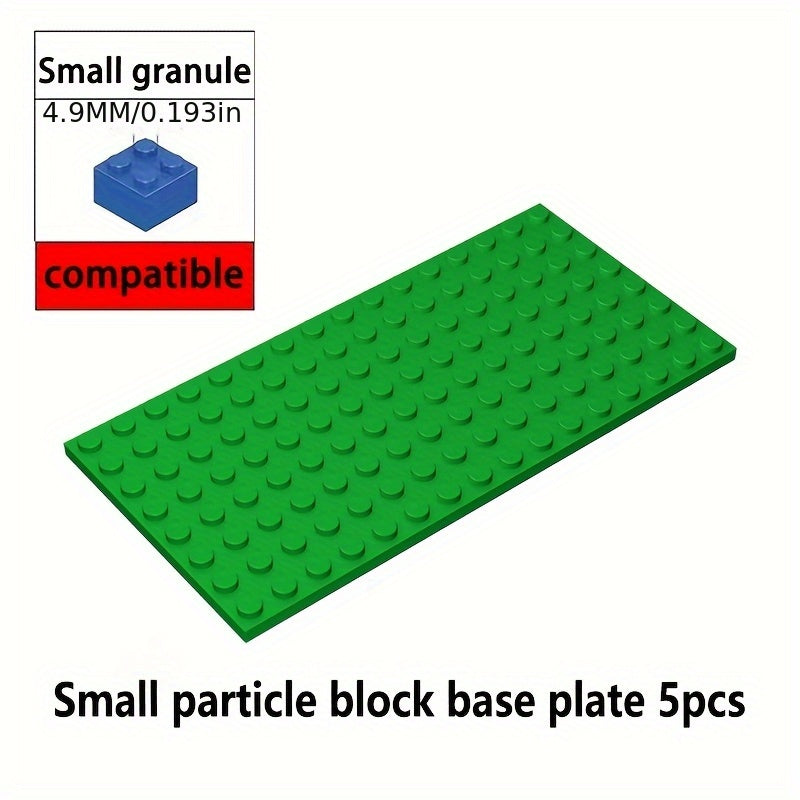 5 Pack Small Particle Building Blocks 8x16 Hole Classic Bricks DIY Set