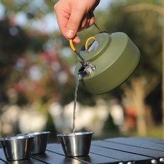 Portable Stainless Steel Camping Kettle for Outdoor Activities