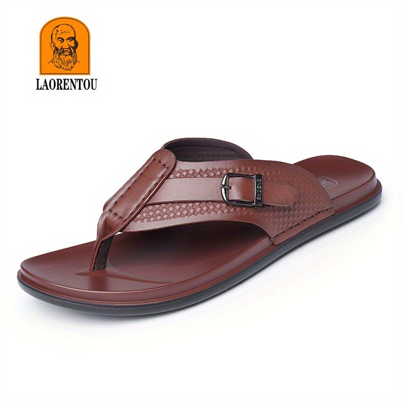 LAORENTOU Men's Flip Flops Lightweight Non Slip Thong Sandals