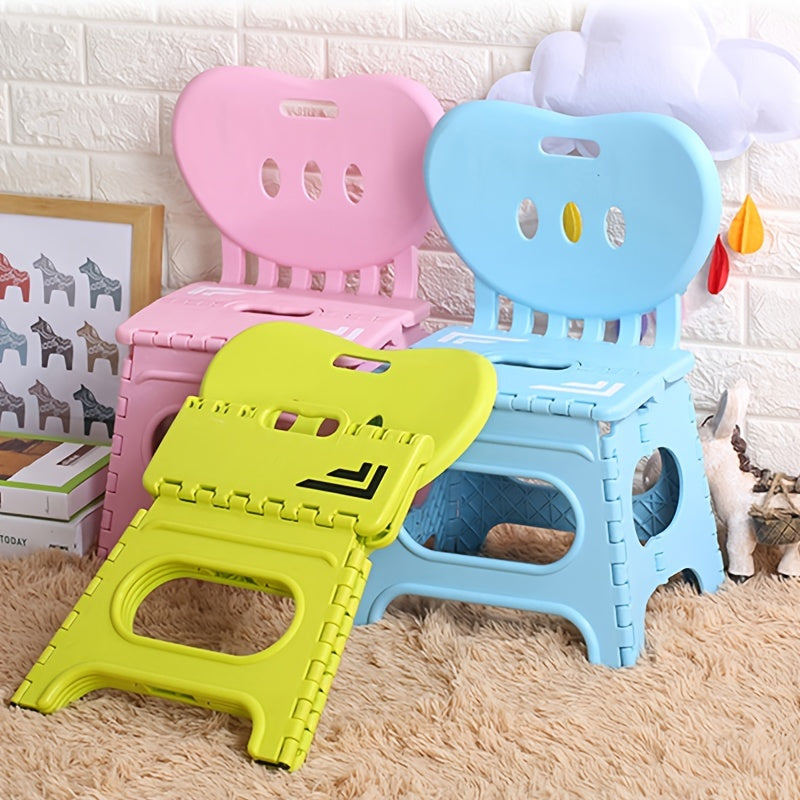 Thickened Folding Stool Backrest Portable Small Stool For Outdoor Activities