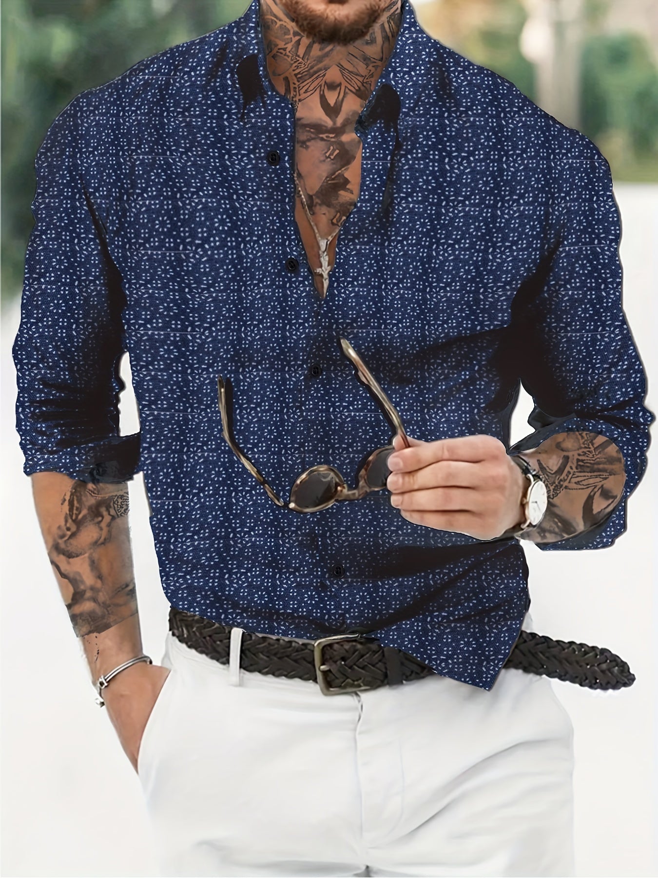 Men s Formal Button Up Shirt for Business Occasion