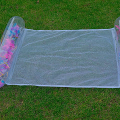 Transparent PVC Mesh Lounge Chair Foldable Inflatable Backrest