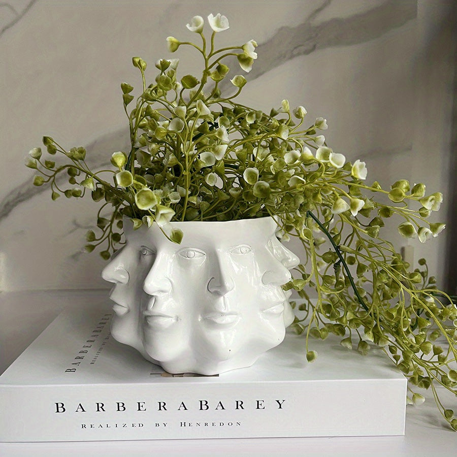 Abstract Faceted Planter Pot Head Succulent Pot