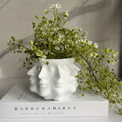 Abstract Faceted Planter Pot Head Succulent Pot