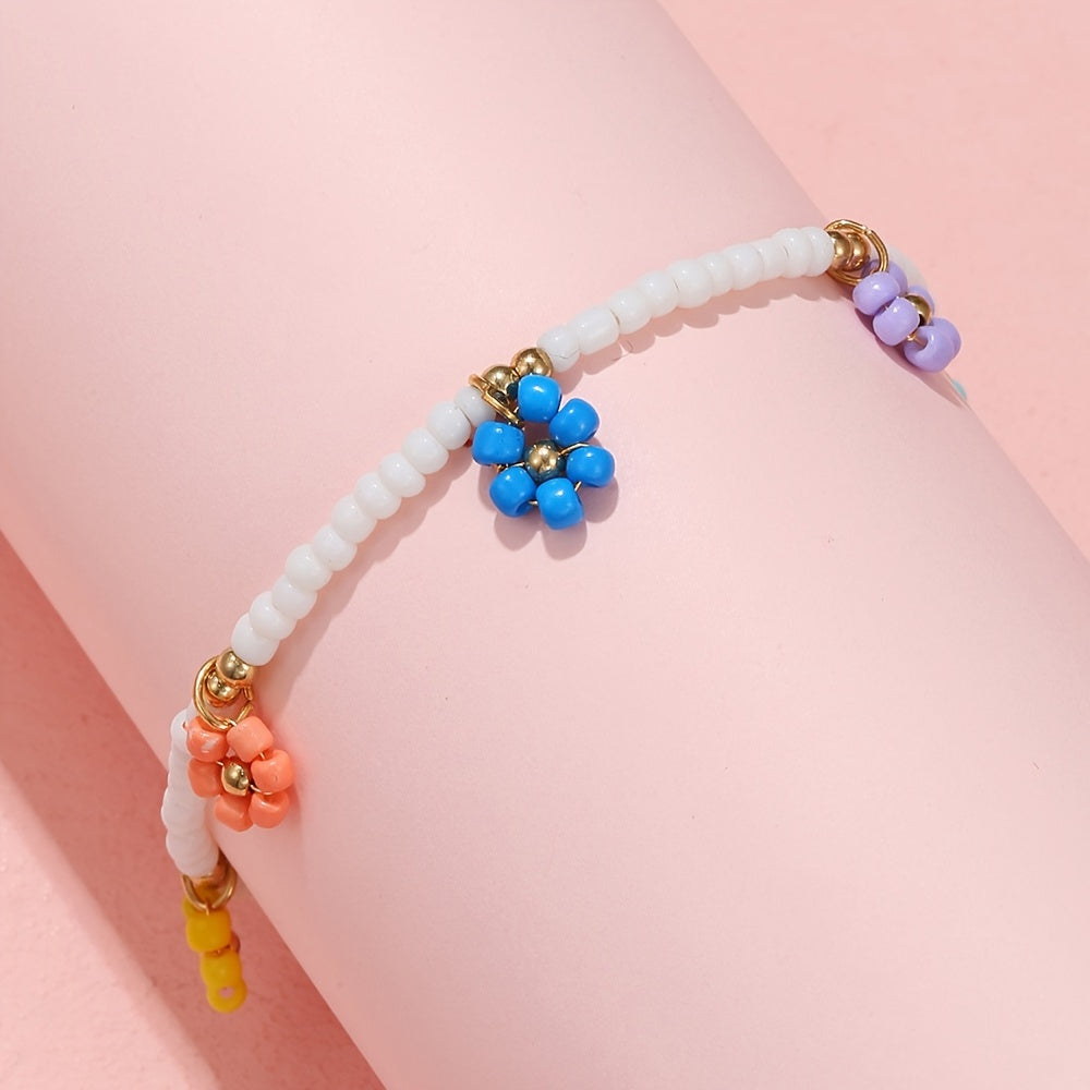 Colorful Flower Children's Anklet Gift Kids Accessories