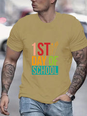 Back To School Men's Graphic Crew Neck Active T-shirt